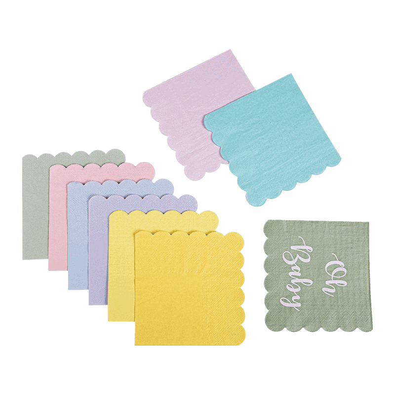 24x24 রঙিন উচ্চ মানের ডাই-কাট ন্যাপকিনস এসজে 6101