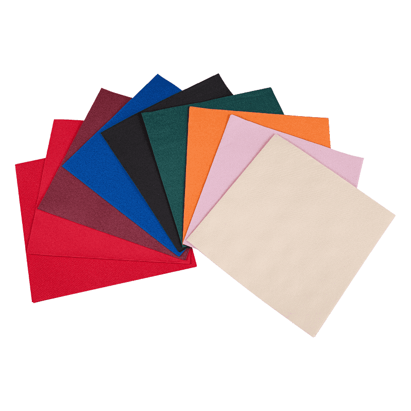 40x40 1/4 লিনেনের মতো রঙিন এয়ারলাইড ন্যাপকিনগুলি ডিসপোজেবল উচ্চ মানের কাগজ ন্যাপকিনস এসজে 2102