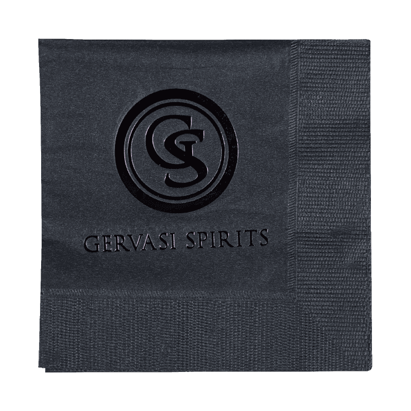 25x25 হট স্ট্যাম্পিং এসজে 4302 সহ উচ্চমানের কালো ন্যাপকিনগুলি